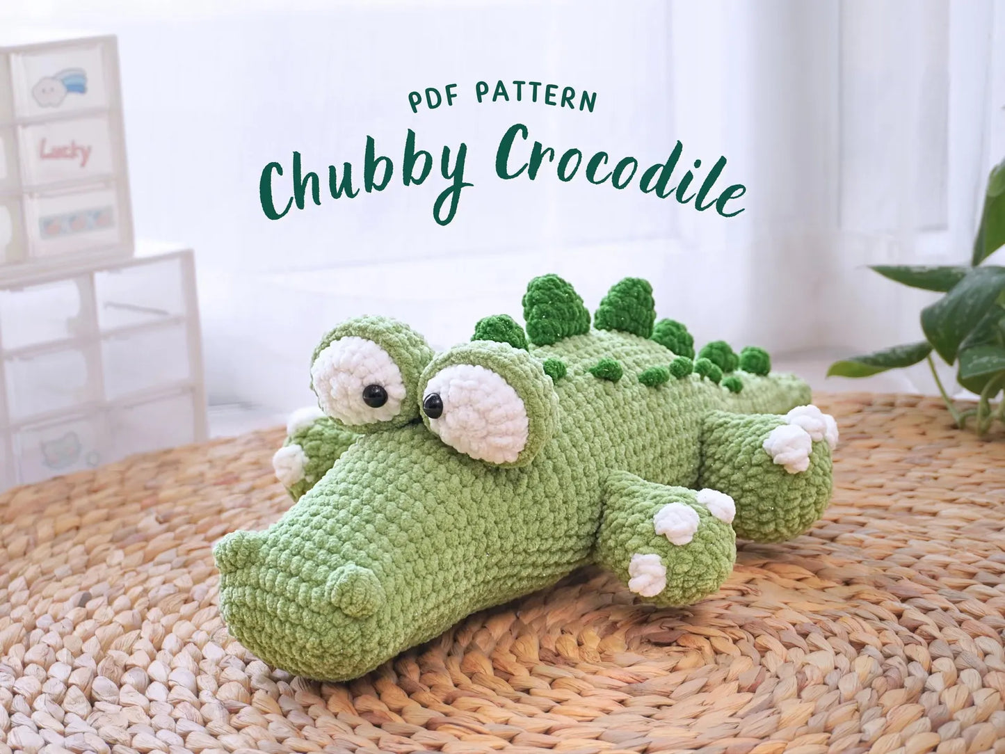 Chubby Crocodile Crochet Pattern, Amigurumi Crochet Pattern, Handmade Crochet Pattern, Crocodile Crochet Pattern, PDF Crochet Pattern